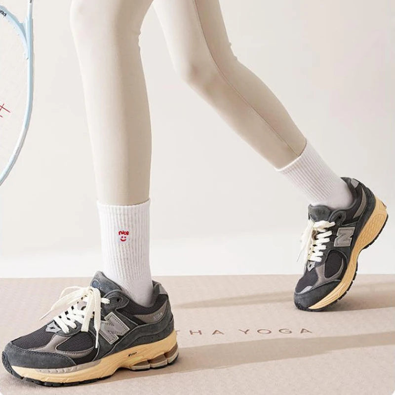 Embroidered Pilates Grip Socks