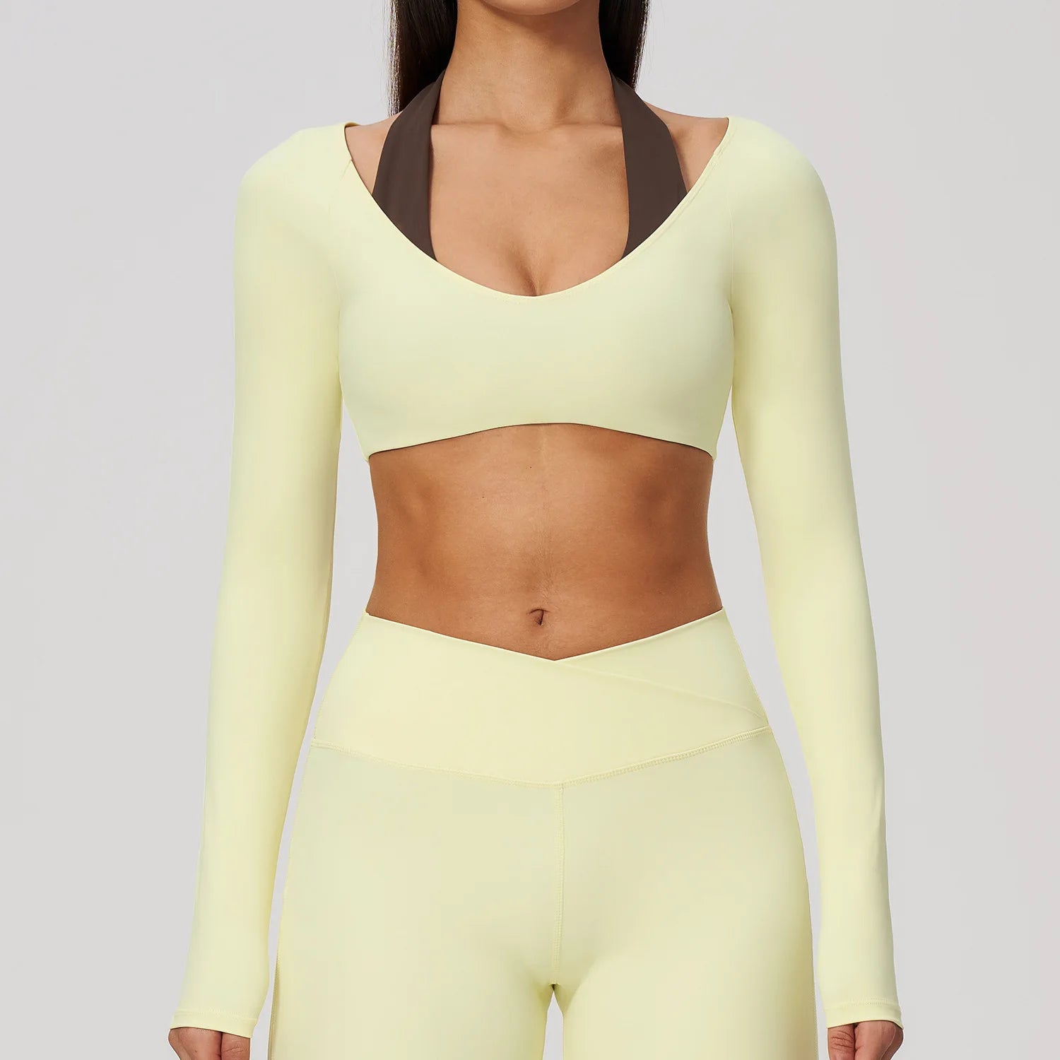 Open-Back Long-Sleeve Crop Top