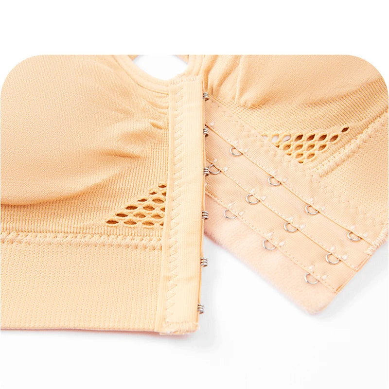 Front-Clasp Wire-Free Sports Bra