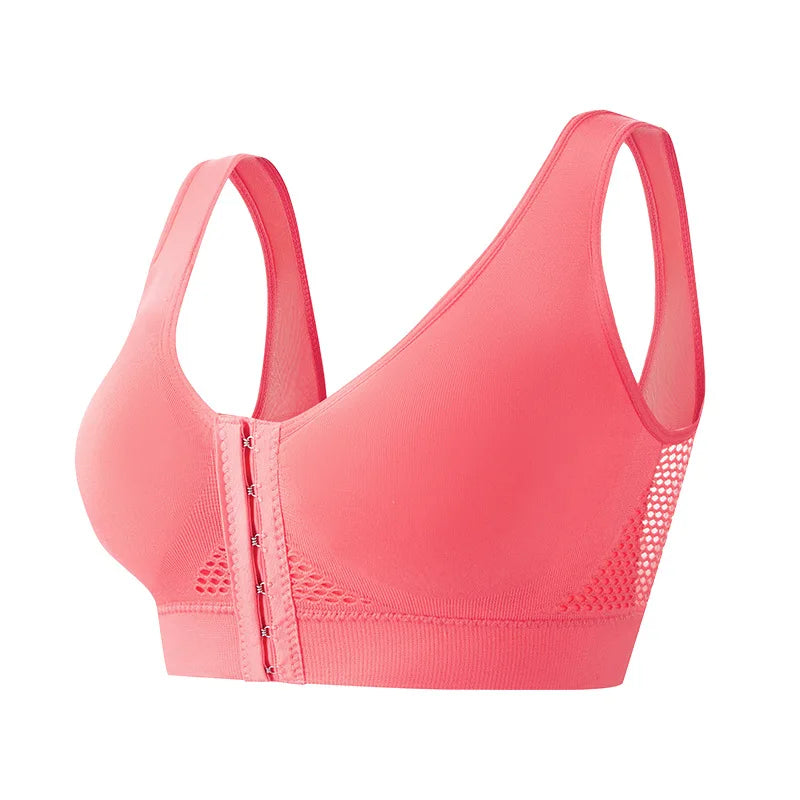 Front-Clasp Wire-Free Sports Bra