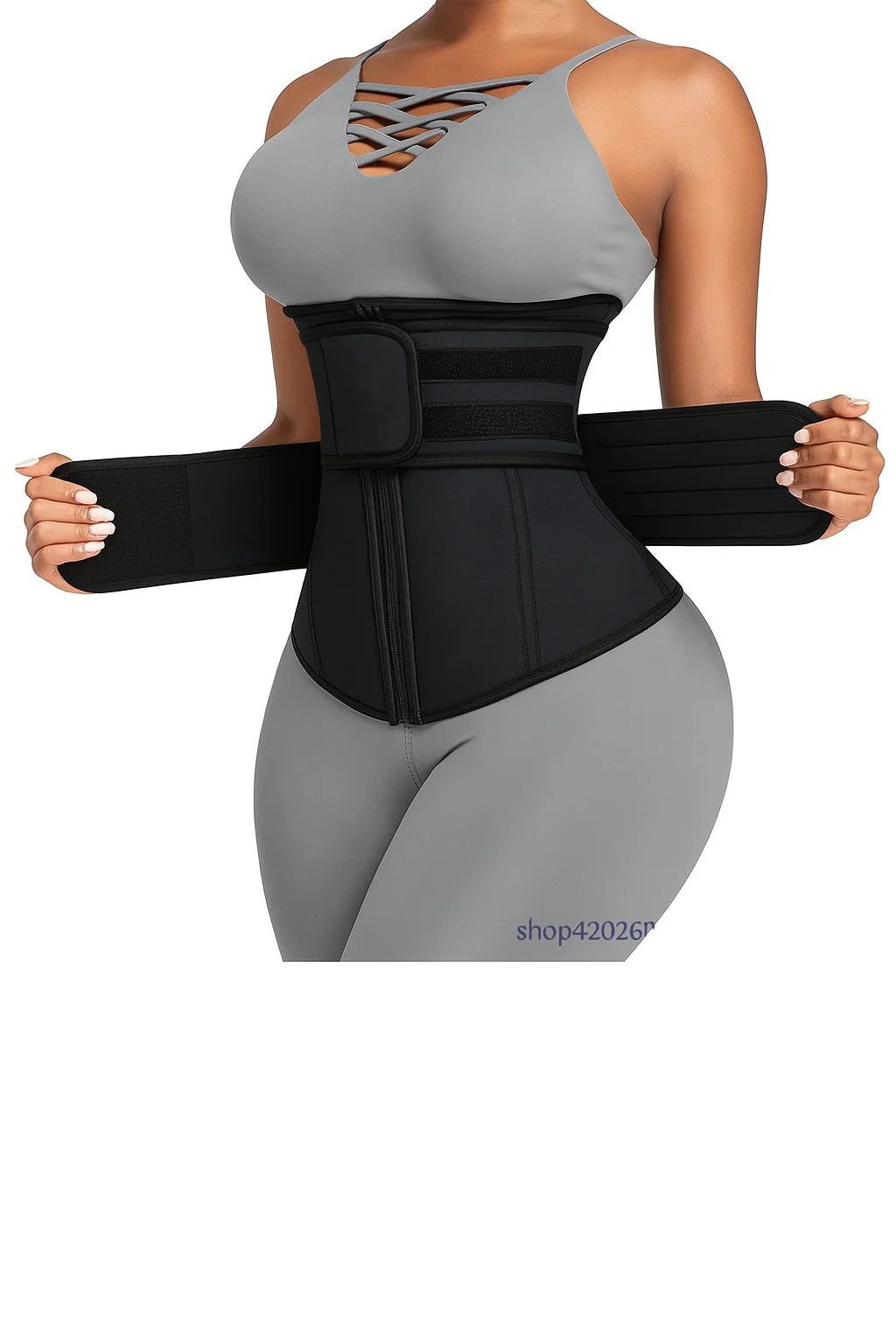 Adjustable Zip-Front Waist Cincher
