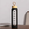 Time-Marker Glass Water Bottle